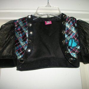 CUTE MONSTER HIGH GIRLS TARTAN SHRUG